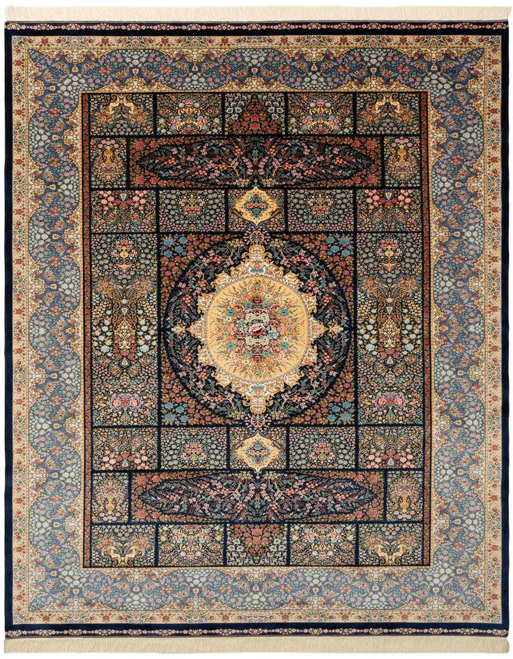Detail image of 6' 5 x 9' 7 Ghom Design Rug