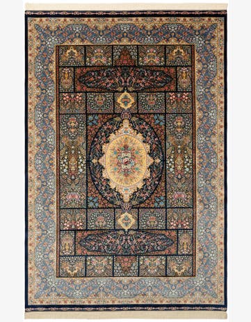 6' 5 x 9' 7 Ghom Design Rug