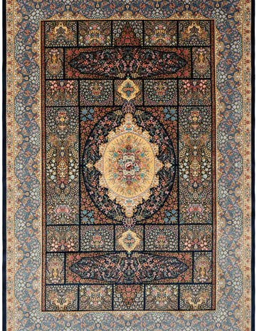 6' 5 x 9' 7 Ghom Design Rug