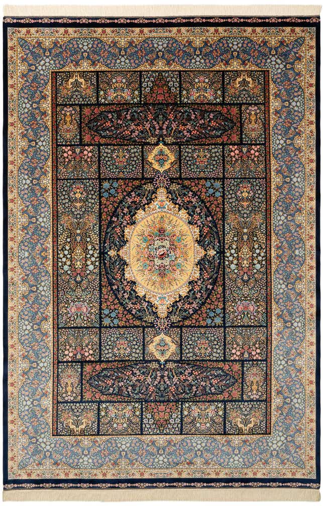 6' 5 x 9' 7 Ghom Design Rug