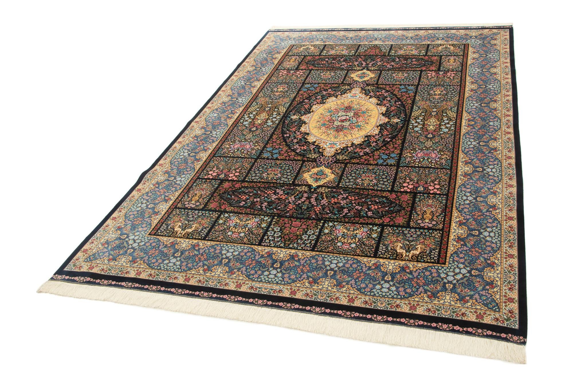 6' 5 x 9' 7 Ghom Design Rug