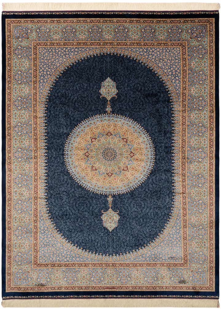 6' 6 x 9' 8 Ghom Design Rug