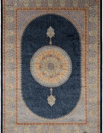 6' 6 x 9' 8 Ghom Design Rug