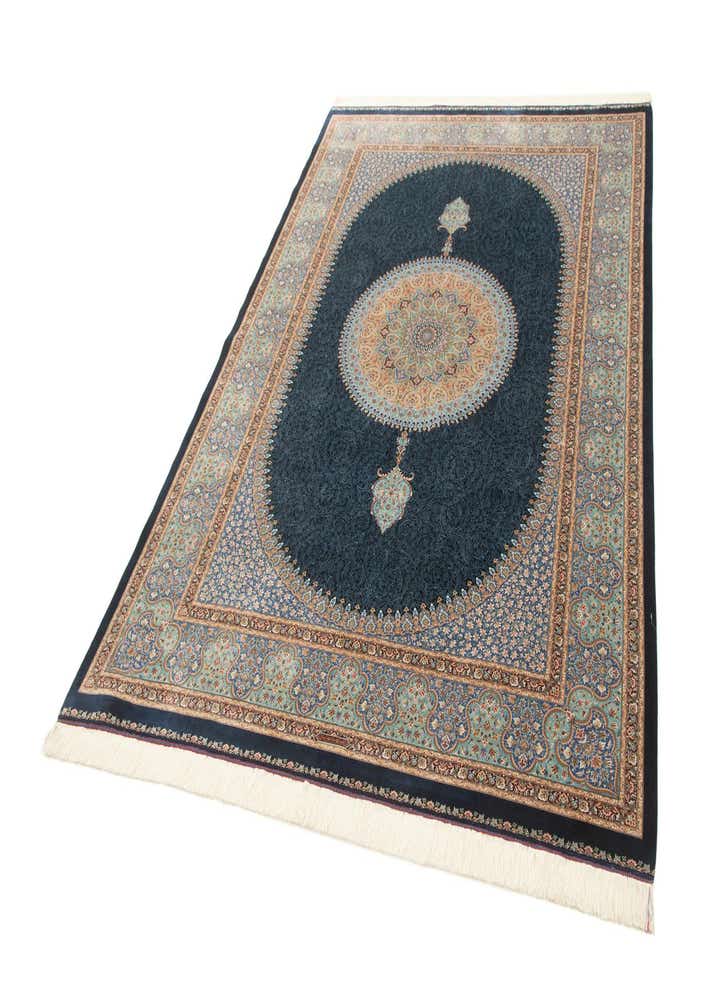 6' 6 x 9' 8 Ghom Design Rug
