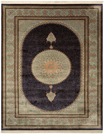 8' 2 x 11' 5 Ghom Design Rug