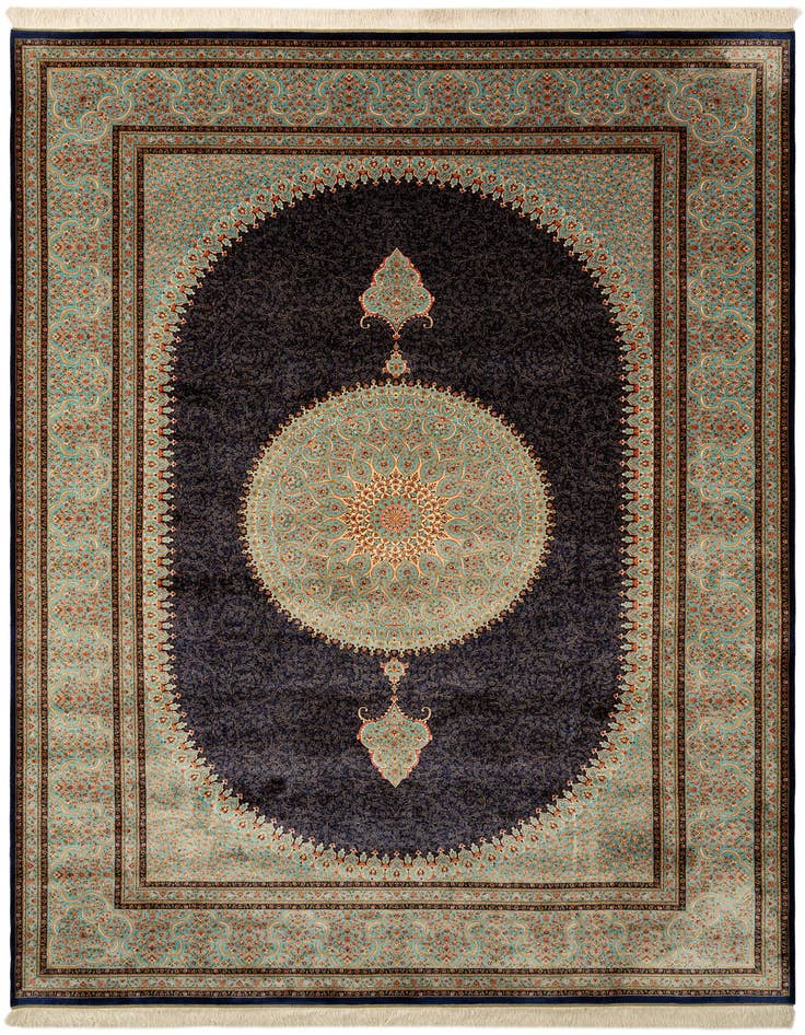 Detail image of 8' 2 x 11' 5 Ghom Design Rug