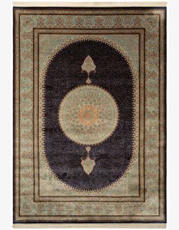 8' 2 x 11' 5 Ghom Design Rug