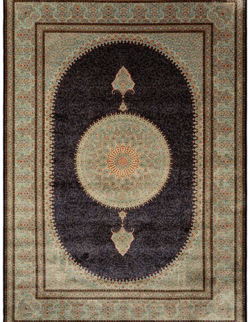 8' 2 x 11' 5 Ghom Design Rug