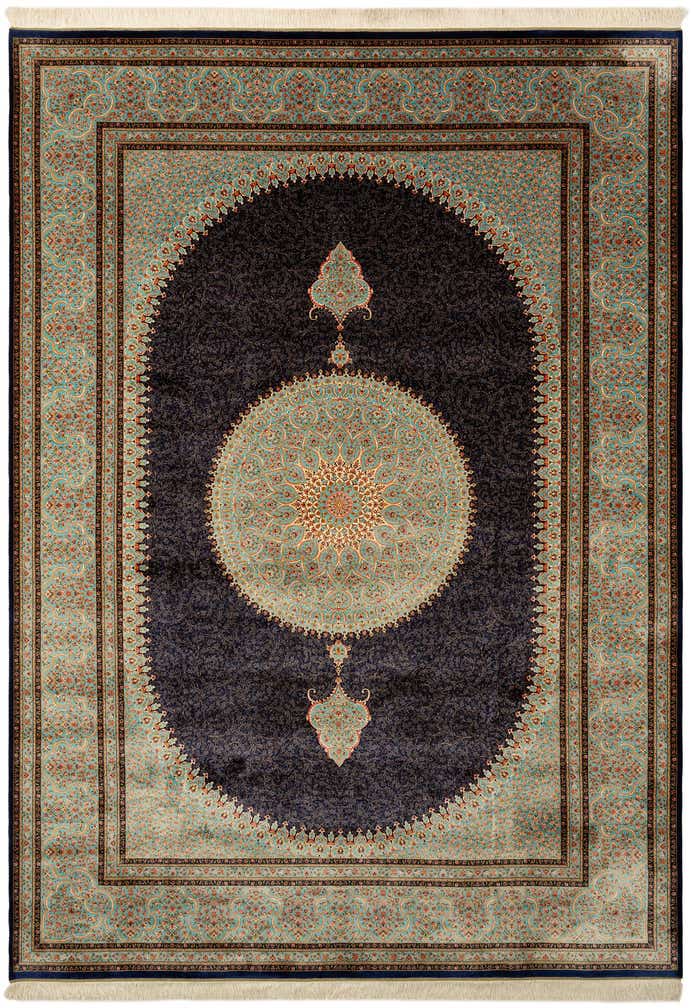 8' 2 x 11' 5 Ghom Design Rug