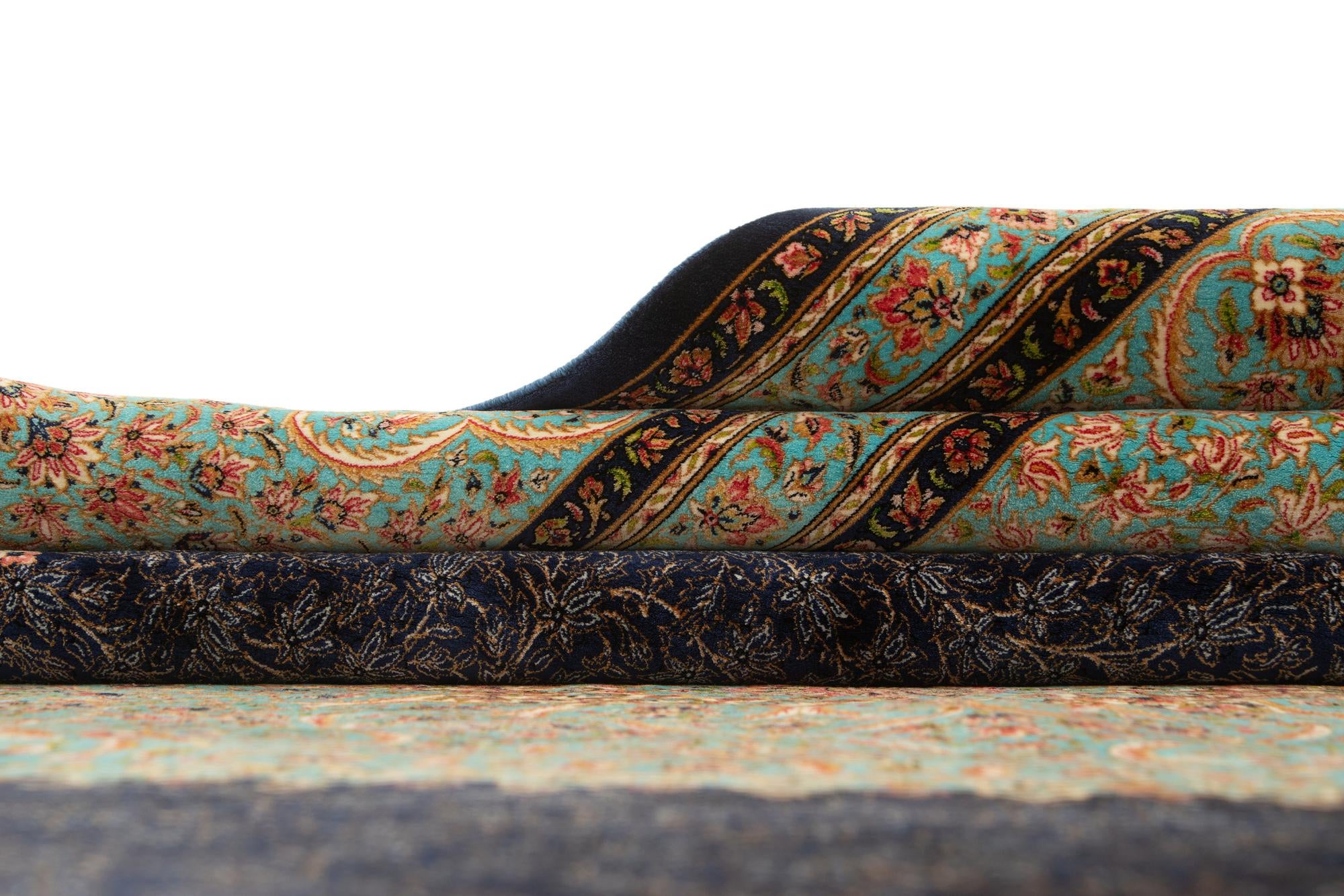 8' 2 x 11' 5 Ghom Design Rug