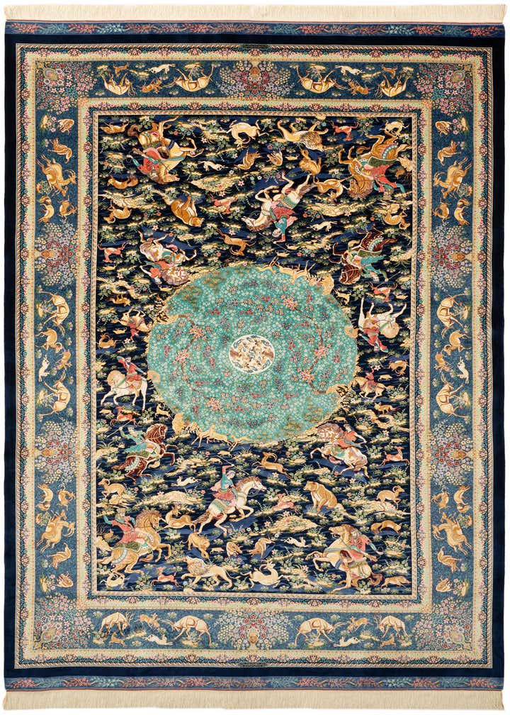 6' 6 x 9' 7 Ghom Design Rug