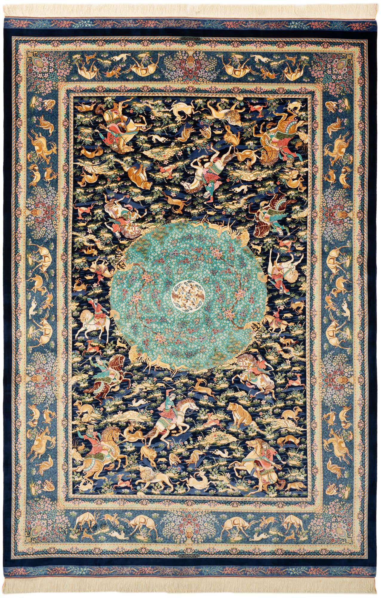 6' 6 x 9' 7 Ghom Design Rug