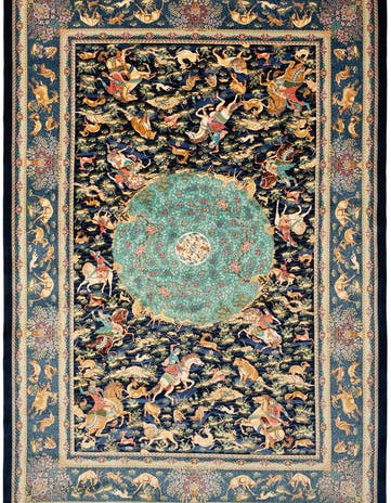 6' 6 x 9' 7 Ghom Design Rug