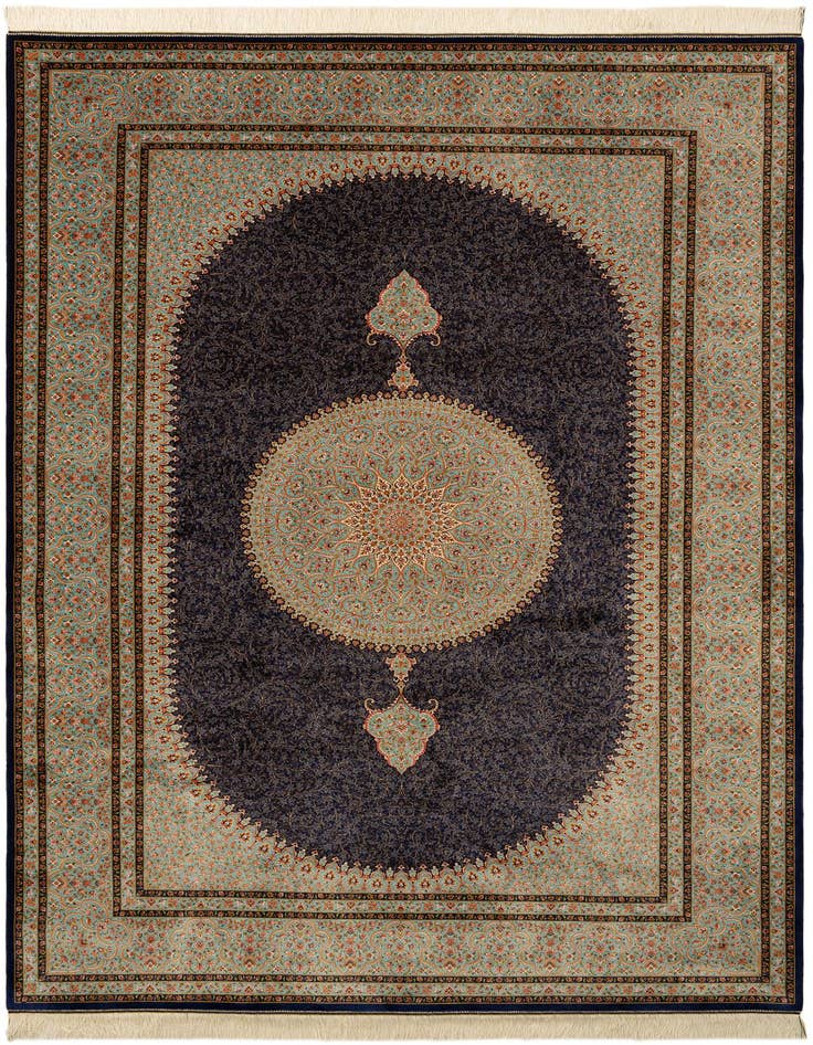 Detail image of 6' 6 x 9' 9 Ghom Design Rug