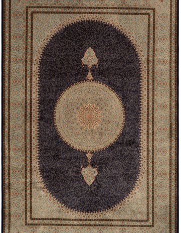 6' 6 x 9' 9 Ghom Design Rug