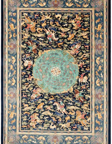 6' 6 x 9' 8 Ghom Design Rug