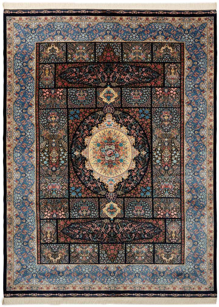 6' 7 x 9' 7 Ghom Design Rug