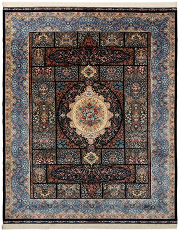 6' 7 x 9' 7 Ghom Design Rug