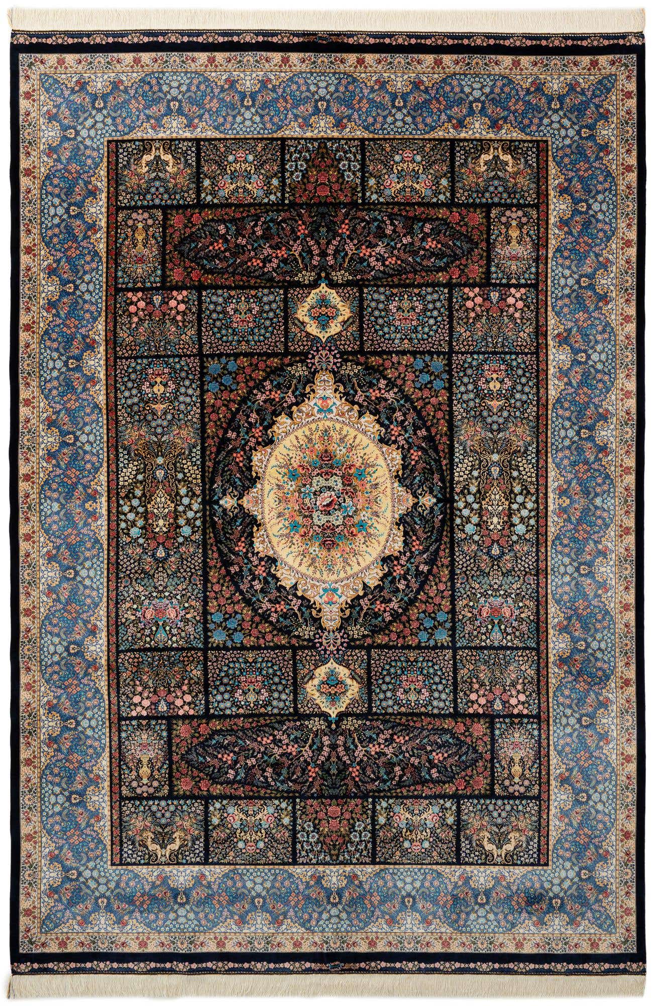 6' 7 x 9' 7 Ghom Design Rug