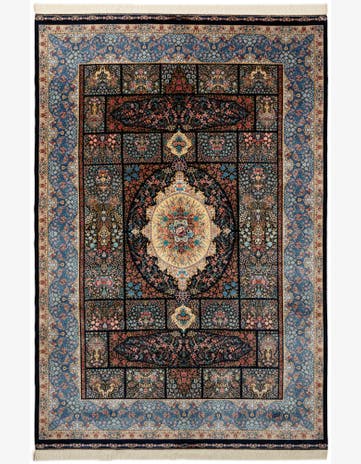 6' 7 x 9' 7 Ghom Design Rug