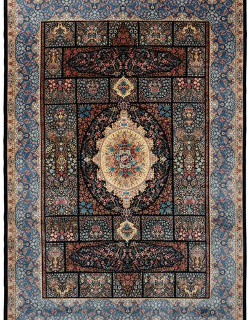6' 7 x 9' 7 Ghom Design Rug