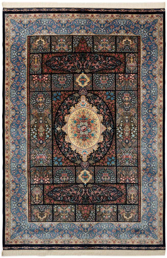 6' 7 x 9' 7 Ghom Design Rug