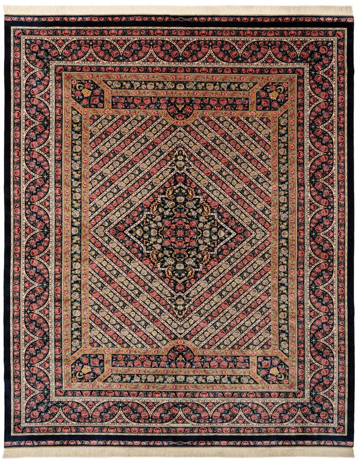Detail image of 8' x 11' 4 Ghom Design Rug