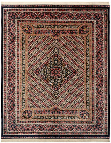 7' 11 x 11' 4 Ghom Design Rug