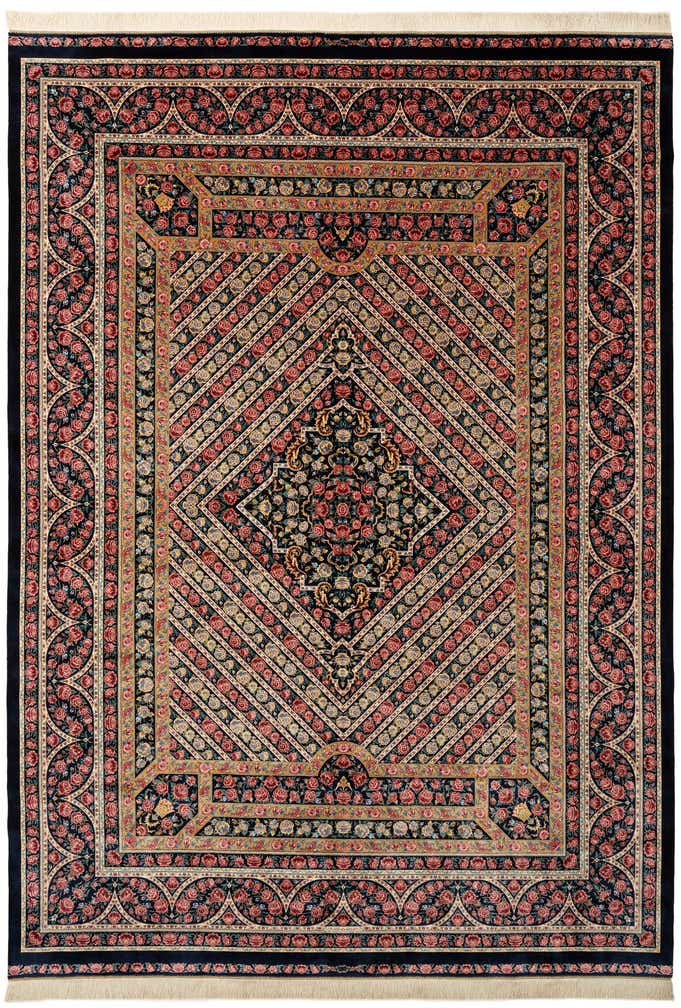7' 11 x 11' 4 Ghom Design Rug