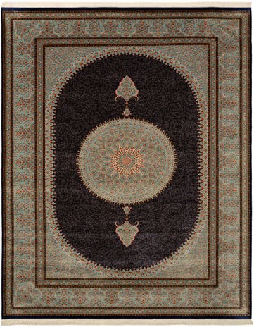 8' x 11' 4 Ghom Design Rug