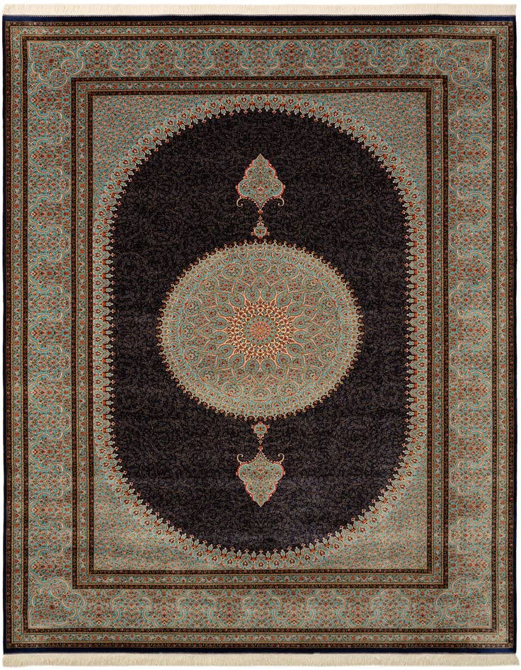 Detail image of 8' x 11' 4 Ghom Design Rug