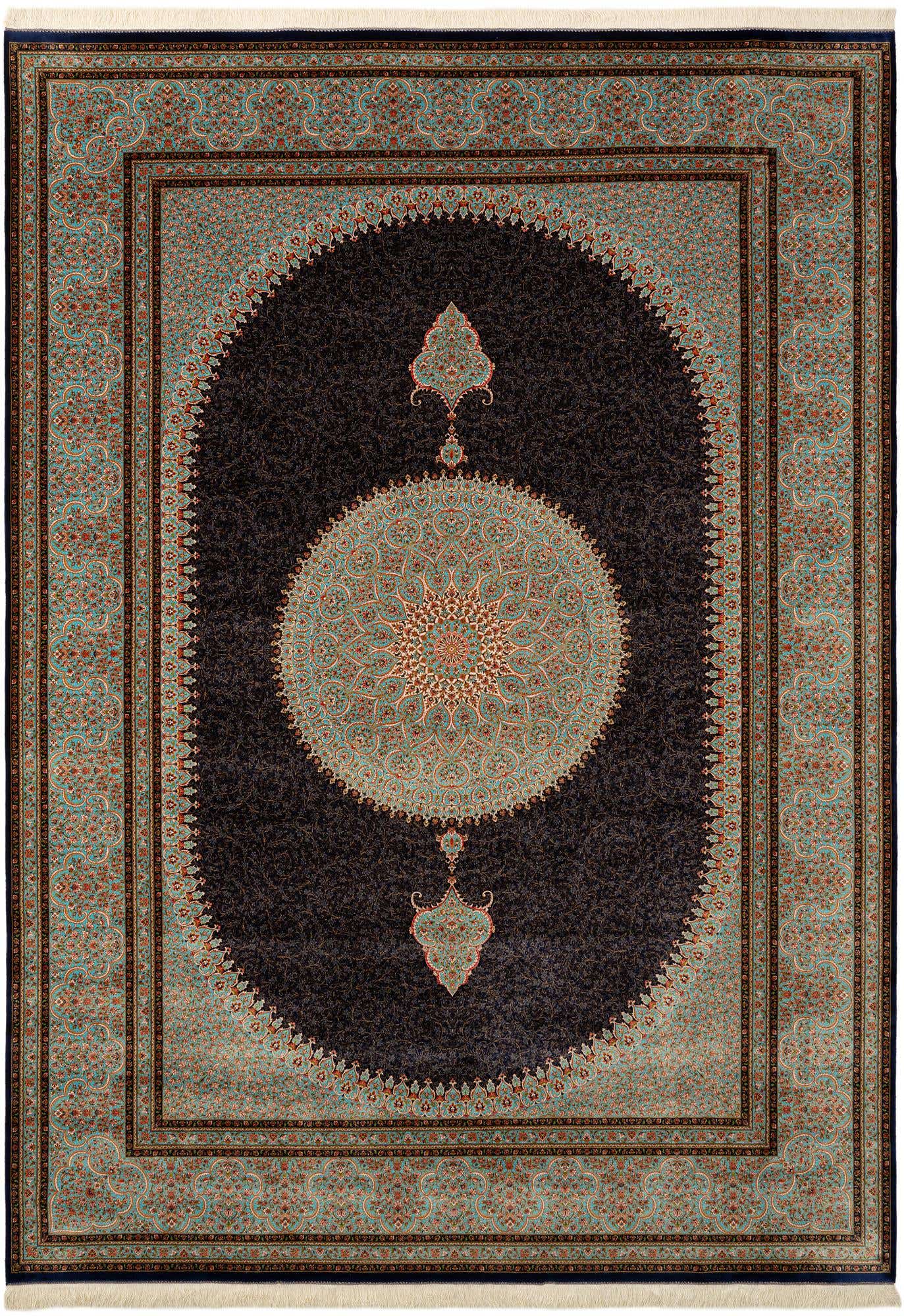 8' x 11' 4 Ghom Design Rug
