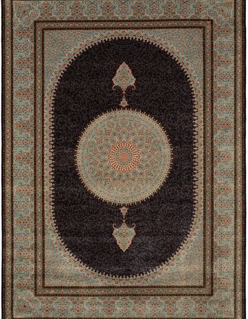 8' x 11' 4 Ghom Design Rug