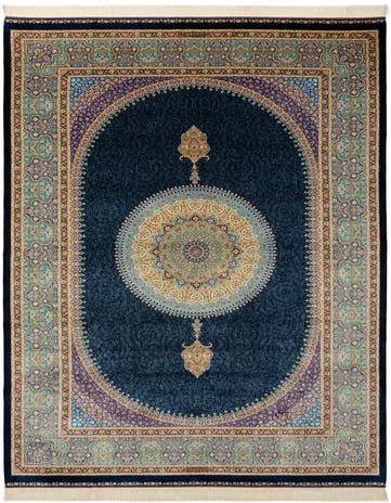 6' 6 x 9' 6 Ghom Design Rug