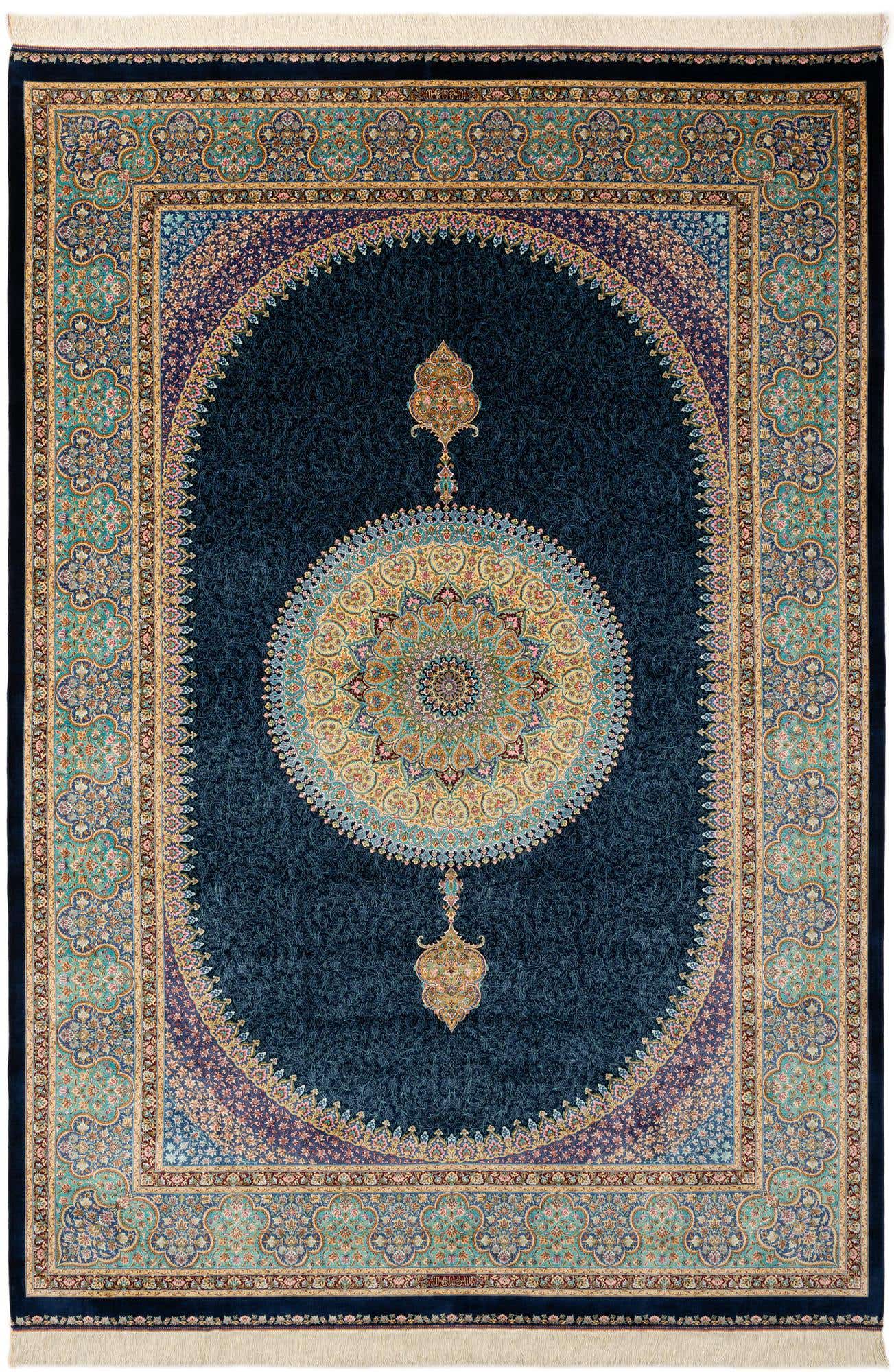6' 6 x 9' 6 Ghom Design Rug