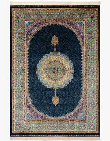6' 6 x 9' 6 Ghom Design Rug