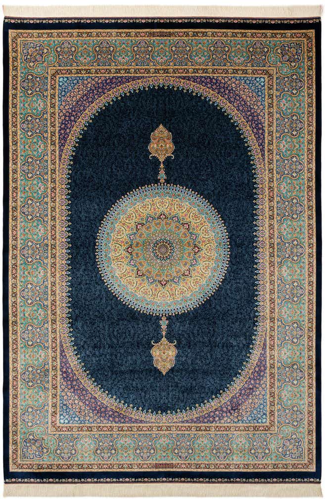 6' 6 x 9' 6 Ghom Design Rug