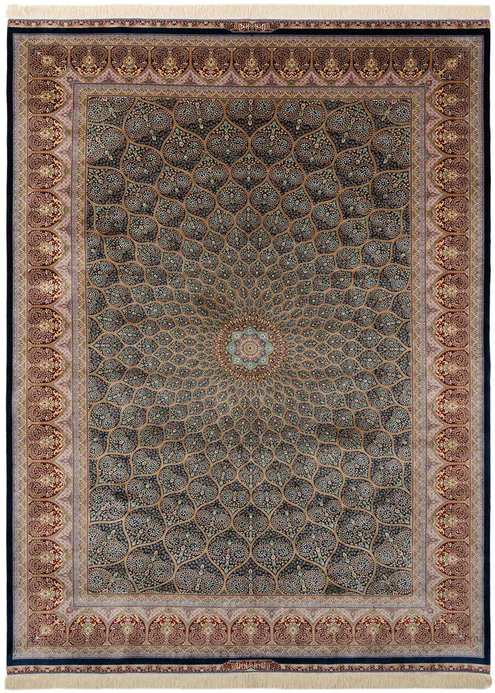 6' 6 x 9' 7 Ghom Design Rug