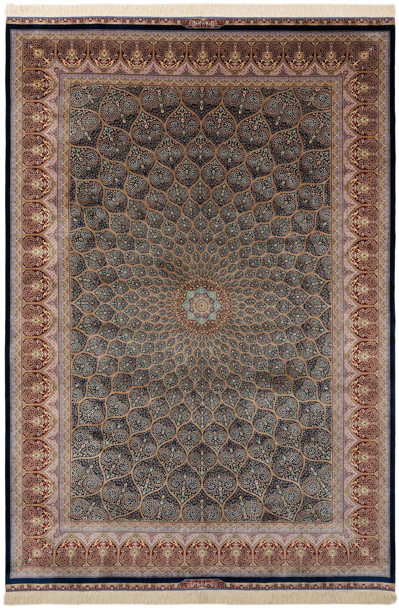 6' 6 x 9' 7 Ghom Design Rug