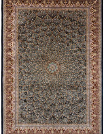 6' 6 x 9' 7 Ghom Design Rug