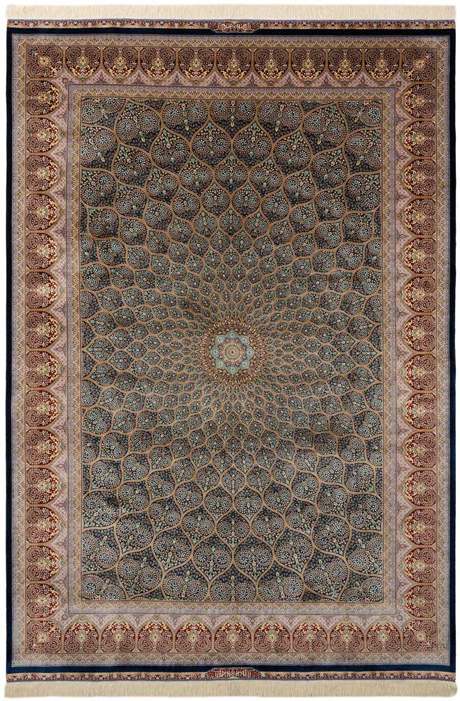 6' 6 x 9' 7 Ghom Design Rug