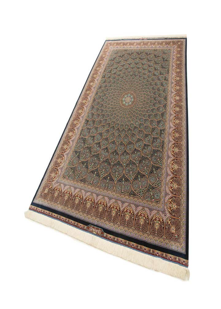 6' 6 x 9' 7 Ghom Design Rug