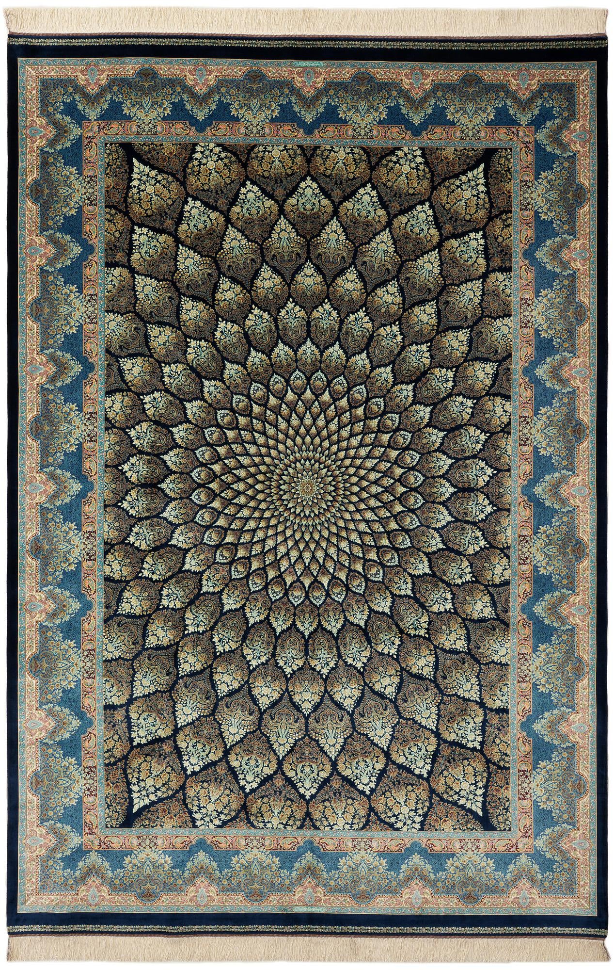 6' 6 x 9' 9 Ghom Design Rug