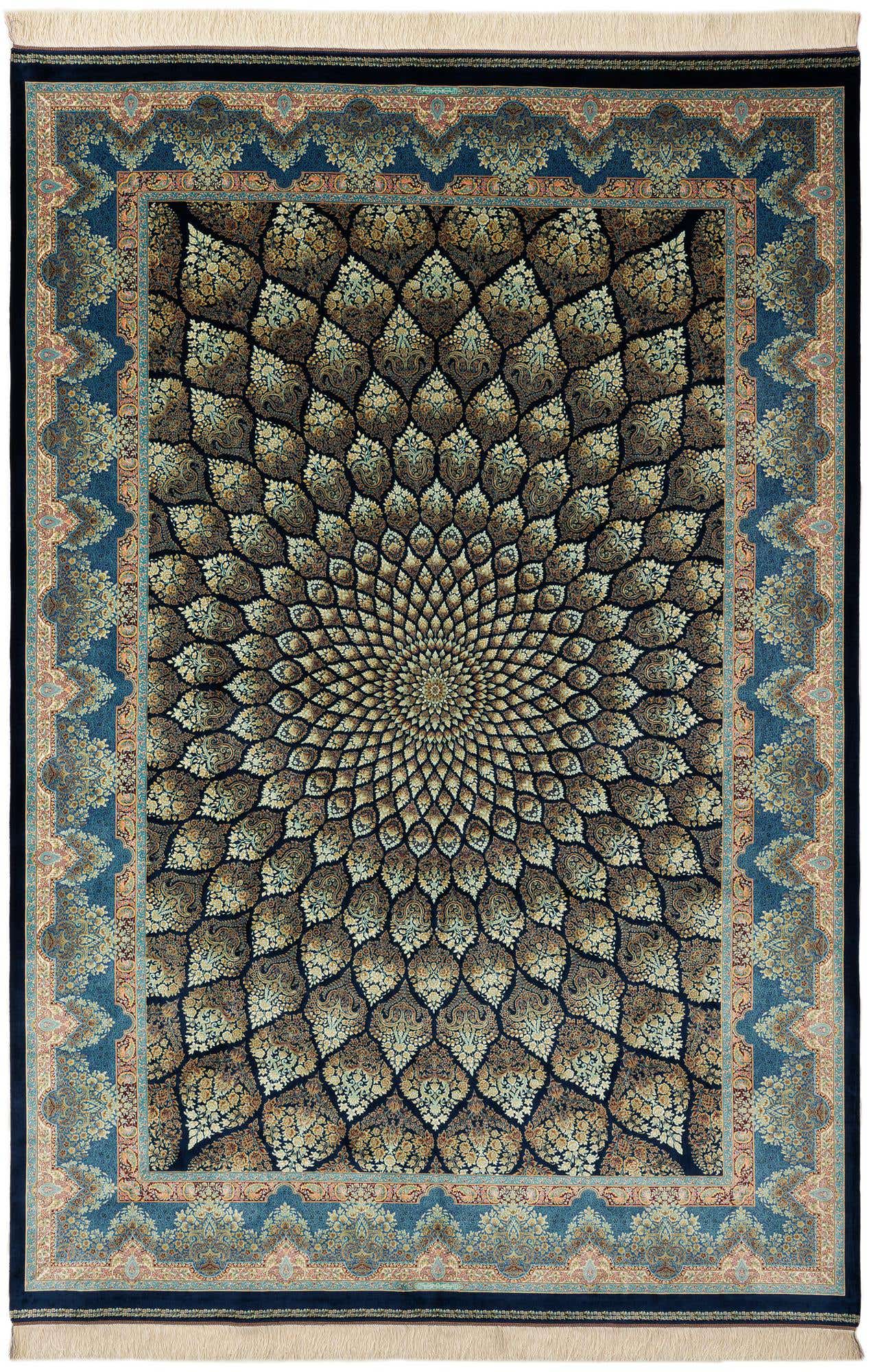 6' 6 x 9' 9 Ghom Design Rug
