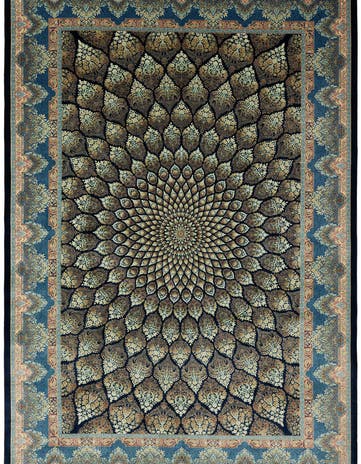 6' 6 x 9' 9 Ghom Design Rug