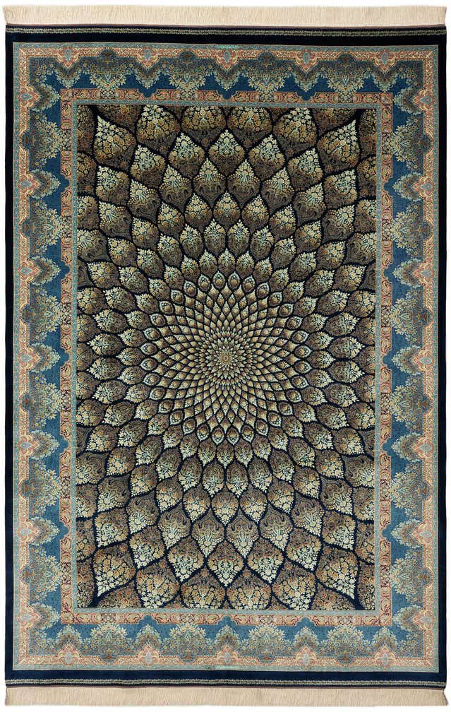 6' 6 x 9' 9 Ghom Design Rug