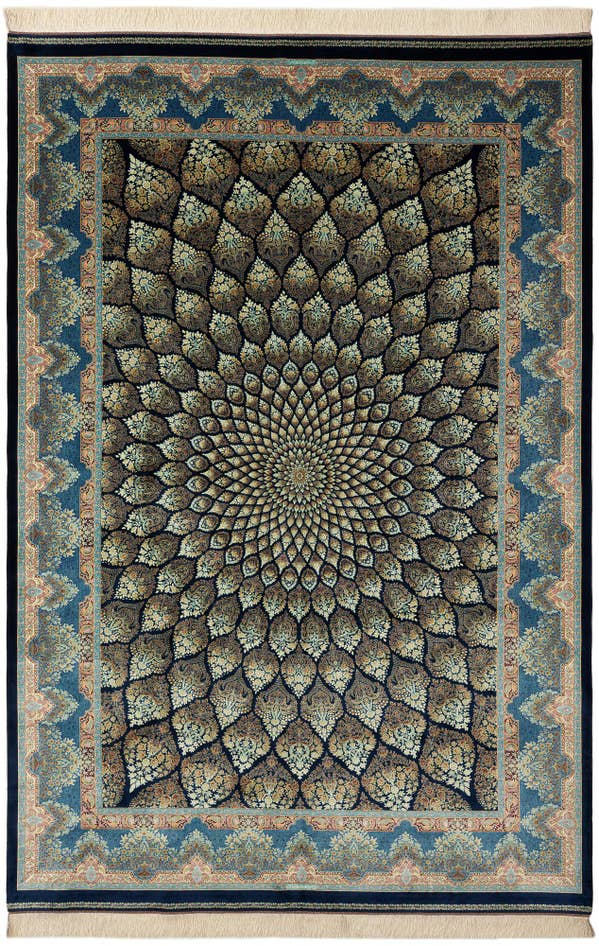Detail image of 6' 6 x 9' 9 Ghom Design Rug
