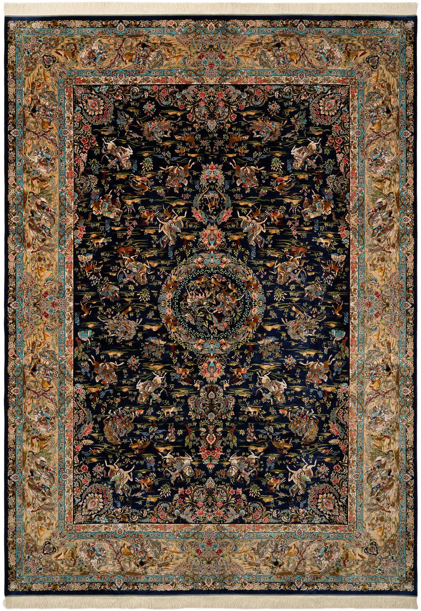 8' 2 x 11' 4 Ghom Design Rug