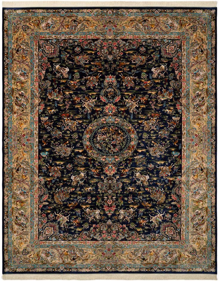 Detail image of 8' 2 x 11' 4 Ghom Design Rug