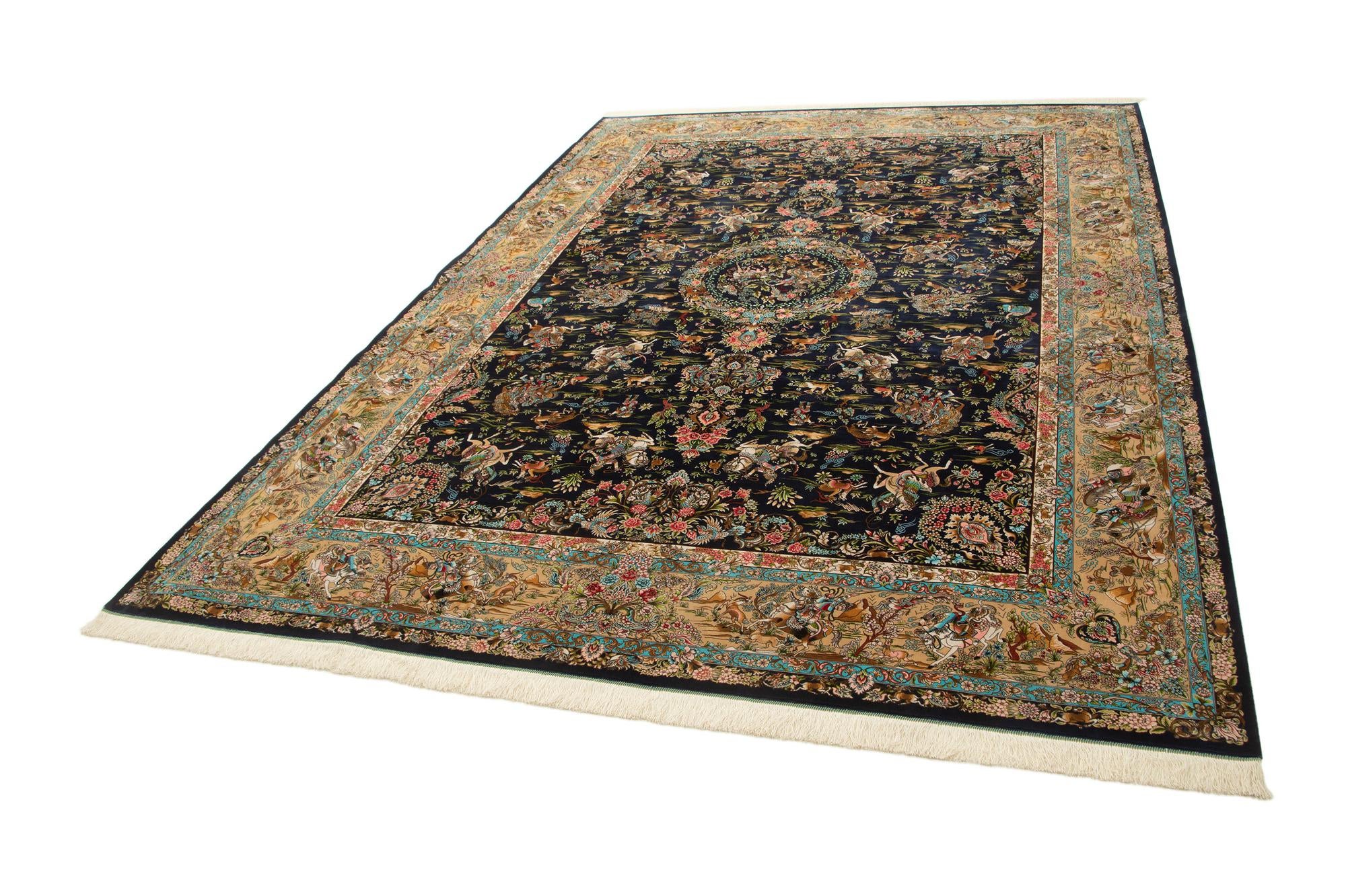 8' 2 x 11' 4 Ghom Design Rug